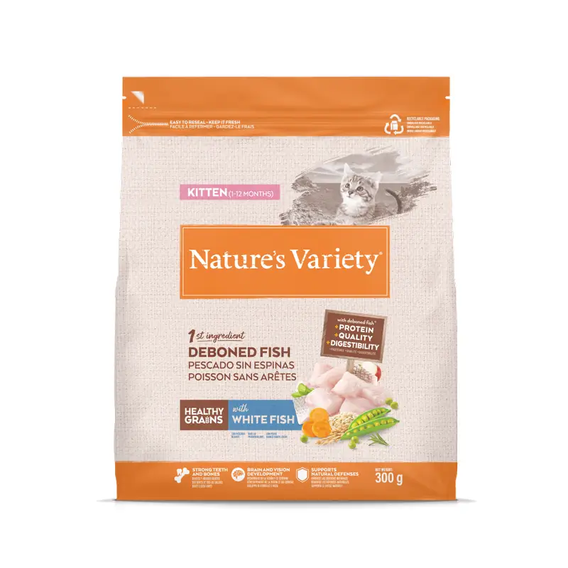 Nature'S Variety Healthy Grain Kitten Pienso Para Gatitos Con Pescado Blanco, 300 gr