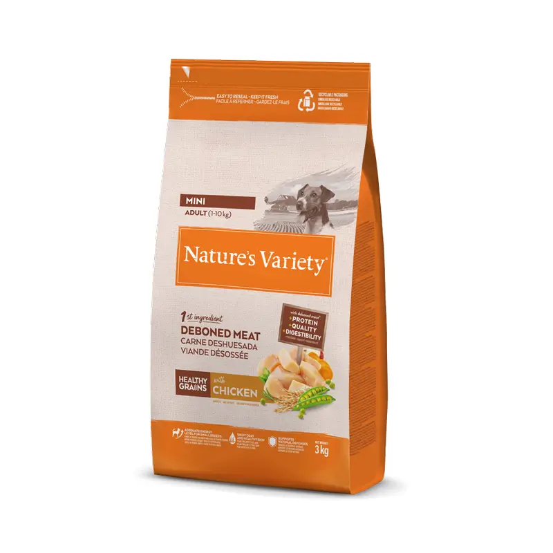 Nature'S Variety Pienso Para Perros, Mini Adulto, Con Pollo, Natural, 3 kg
