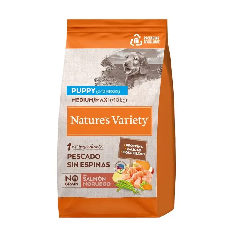 Nature'S Variety Pienso Nv Dog No Grain Puppy Med/Max Salmon, 3 kg