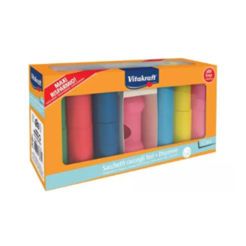 Vitakraft Caixa de sacos para lixo 24x20 unidades + distribuidor