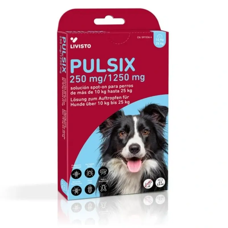 Livisto Pulsix 10-25 kg, 4 pipetas