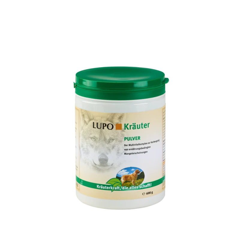 Lupo kräuter polvo 600 g Multivitamínico 100% Natural en polvo para Perros