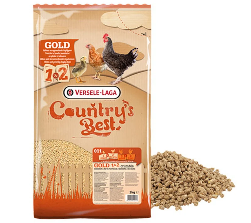 Gold 1&2 - Pienso Para Pollitos De Gallina En Migaja De Versele Laga - 5 Kg