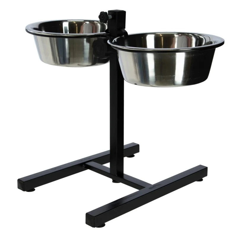 Kerbl Comedero Con Soporte Negro 2x2,8 L 43 Cm