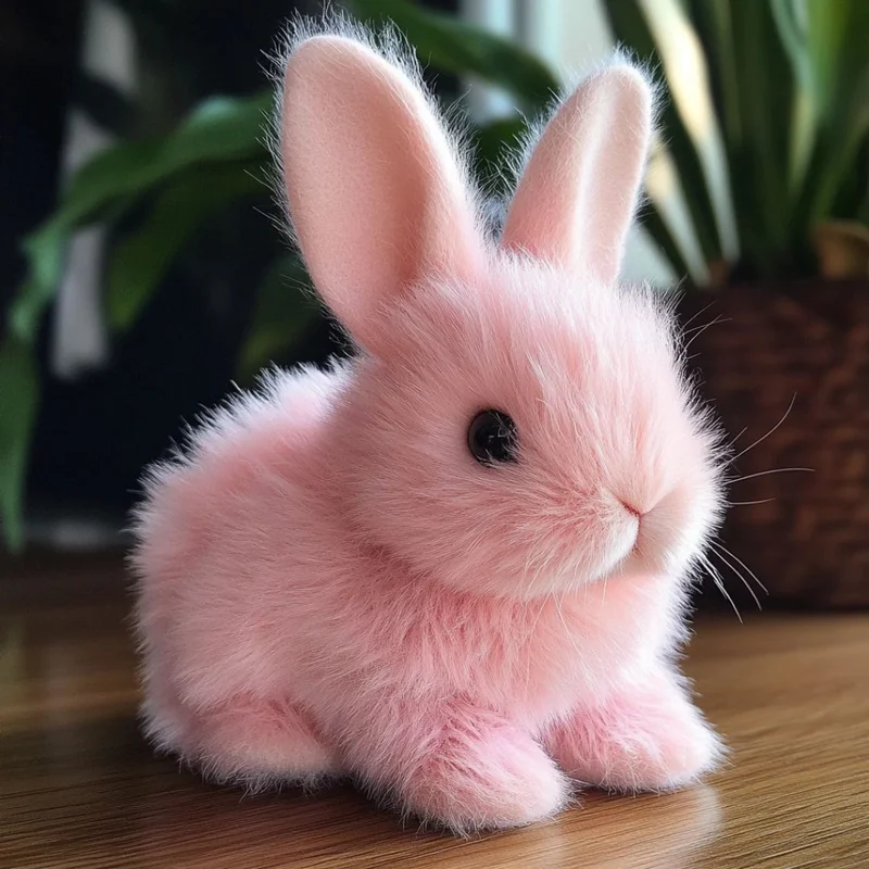 Interactive plush rabbit toy for children Movable rabbit