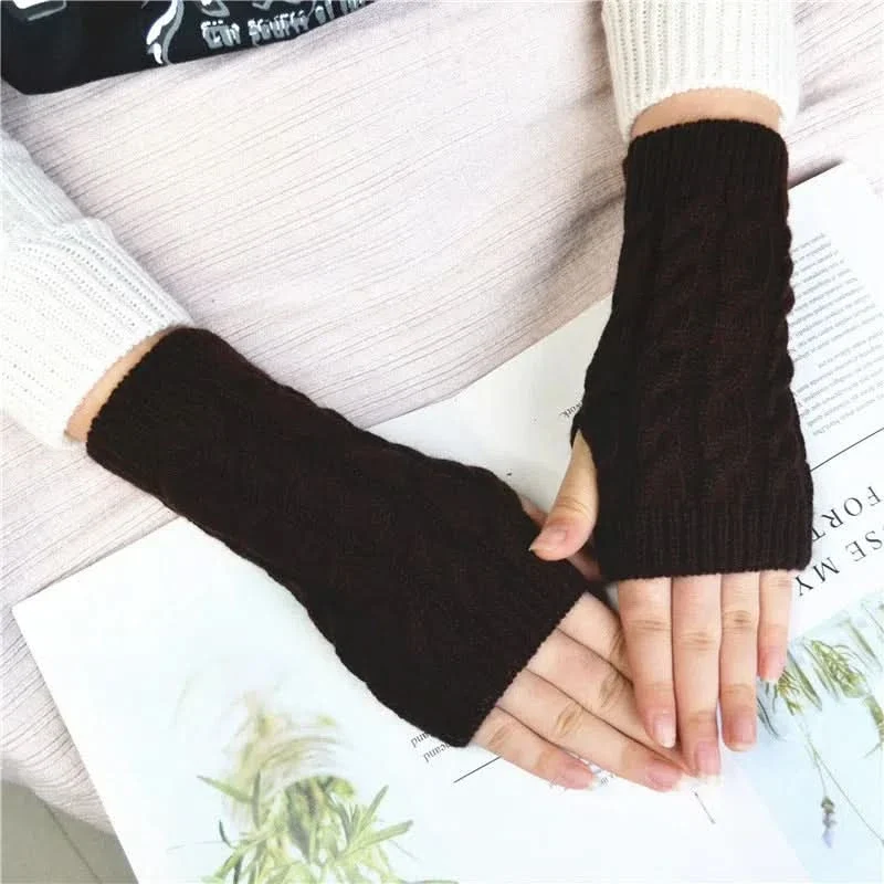 Guantes de Medio Dedo en Lana Calidos y Suaves