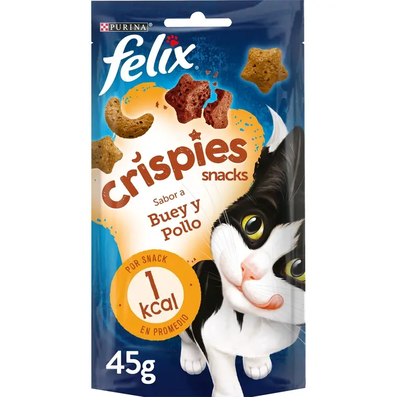 Felix Crispies Carne e Frango 8x45 g
