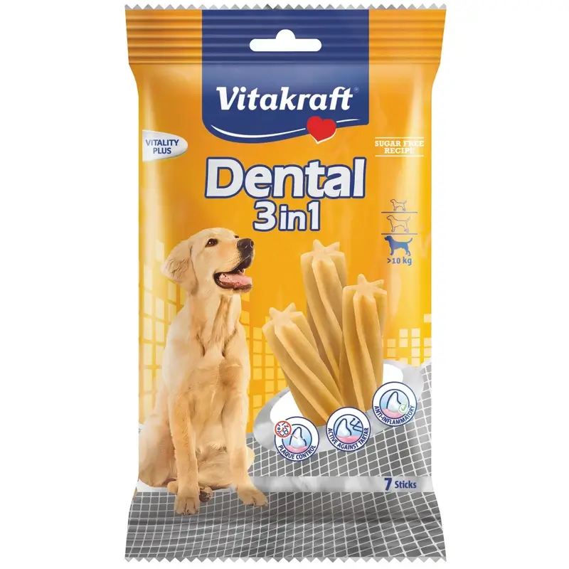 Vitakraft Dental 3En 1 Perro Mediano 12x180 gramos