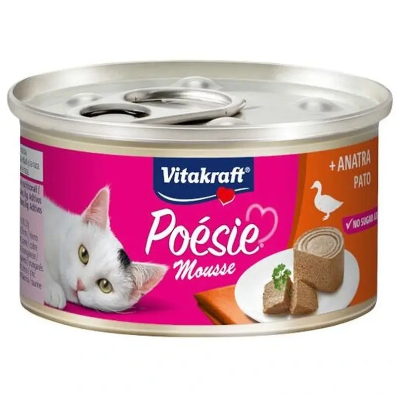 Vitakraft Poesie Mousse Pato Lata 12x85 gramos