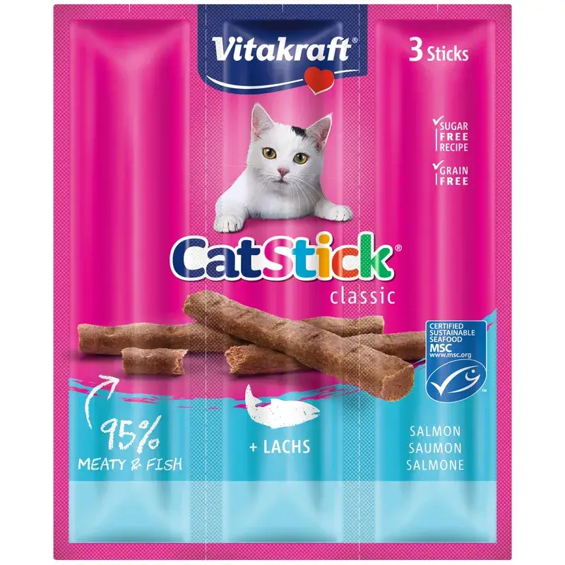 Vitakraft Cat Stick Mini Salmón Trucha 20x3 unidades