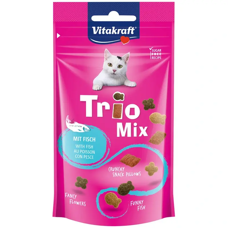 Vitakraft Snack Trio Mix Salmón 8x60 gramos