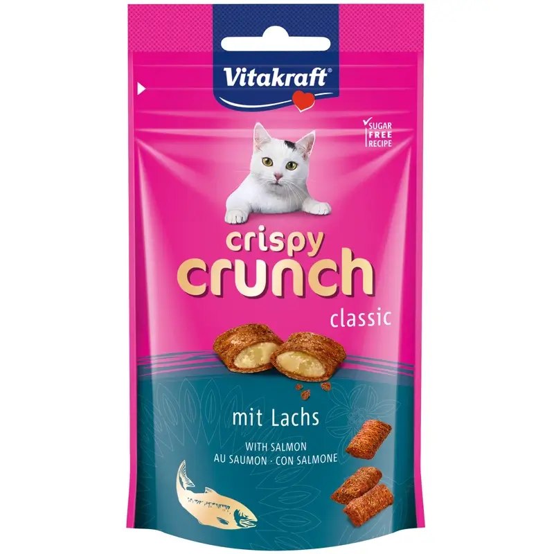 Vitakraft Crispy Crunch Salmón Gato 8x60 gramos