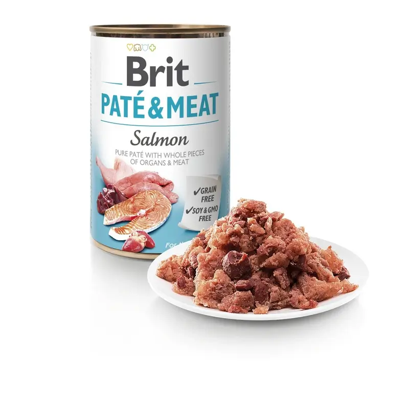 Brit Dog Paté Meat Salmón 6x400 gramos