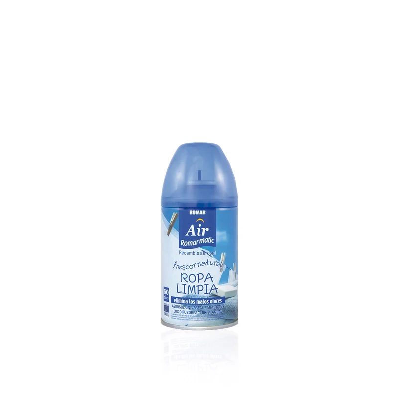 Romar Ambientador Spray Recarga Roupa Limpa 250 ml