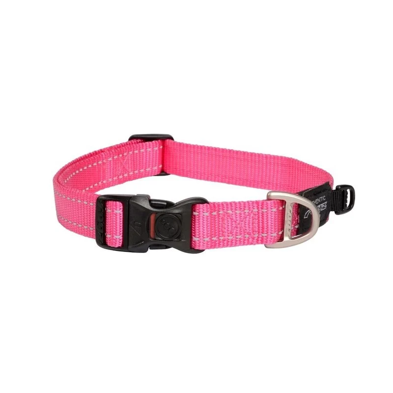 Collar Para Perro, Modelo Classic De Rogz Color Rosa. Talla Xxl (63-70kg)