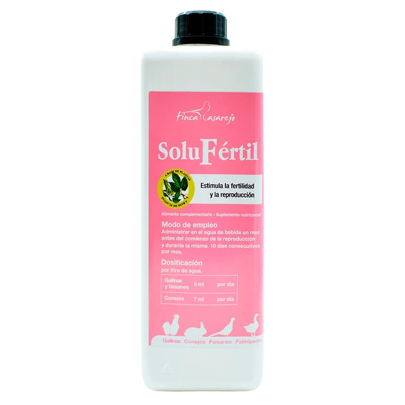 SoluFértil 250ml - Reproducción aves - Vitamina E, selenio y oligoelementos esenciales durante la época de puesta