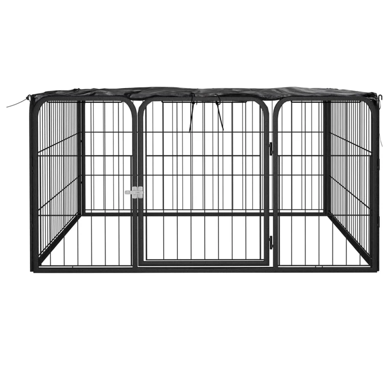 Corral Para Perros 4 Paneles Acero Con Recubrimiento En Polvo