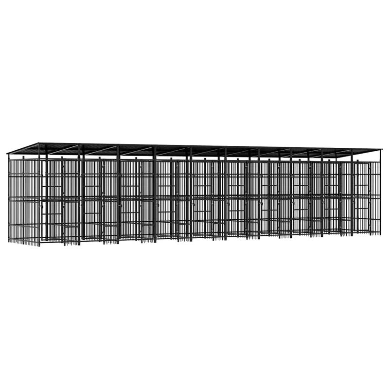 Perrera De Exterior Con Techo De Acero 18,43 M²
