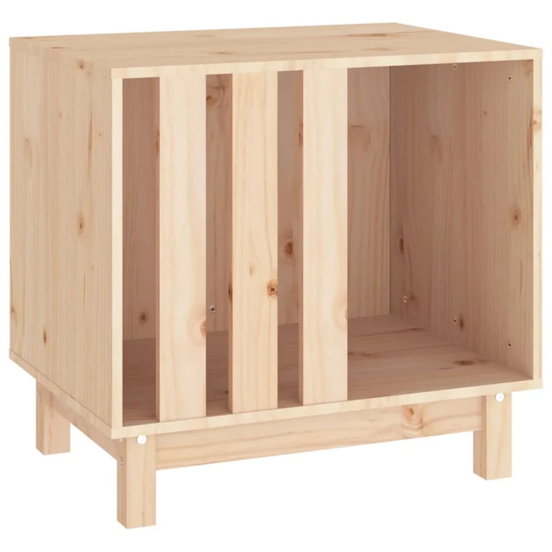 Caseta Para Perros Madera Maciza De Pino 60x45x57 Cm
