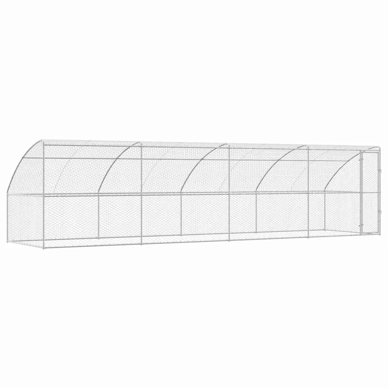Refugio Para Perros 4 Pcs Plateado 8 X 2 X 2 M