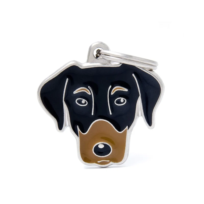 Placa ID en Forma de Dobermann para Perros