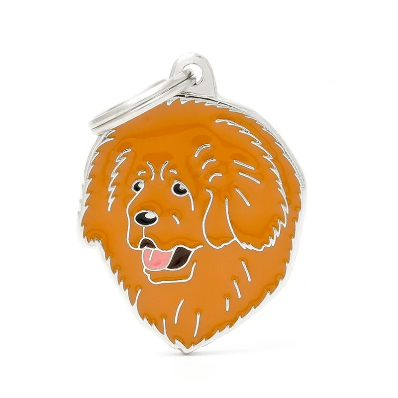 Placa ID en Forma de Mastin Tibetano para Perros