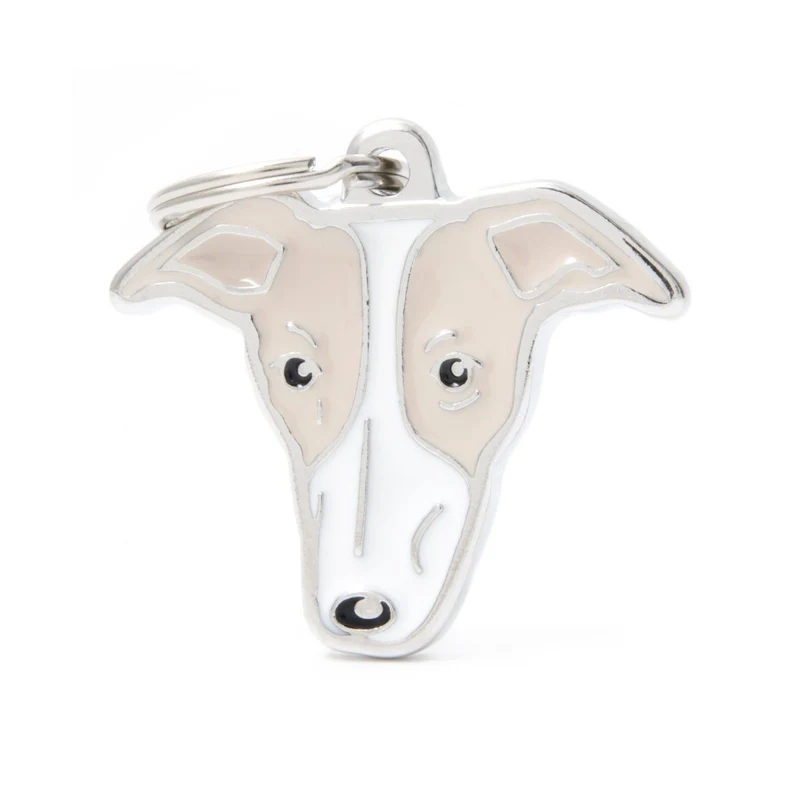 Placa ID en Forma de Galgo Ingles para Perros
