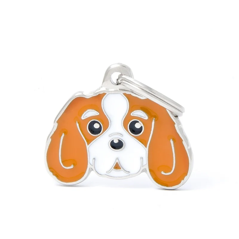 Placa ID en Forma de Cavalier King para Perros