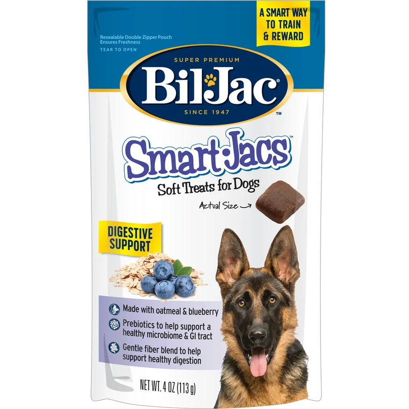 Smart-Jacs Premios para Apoyo Digestivo Sabor Avena y Blueberry para Entrenamiento para Perros de Bil-Jac