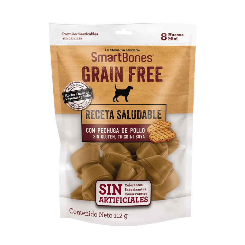 SmartBones Huesos Mini de Pollo Grain Free - Huesos para Perros Sin Gluten