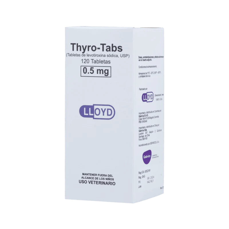 Thyro-Tabs Perros 0.5 mg 120 Tabletas