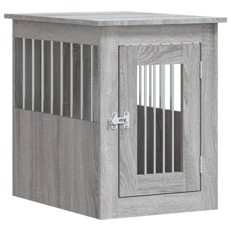 Jaula Para Perros Madera De Ingeniería Gris Sonoma 45x62x59 Cm