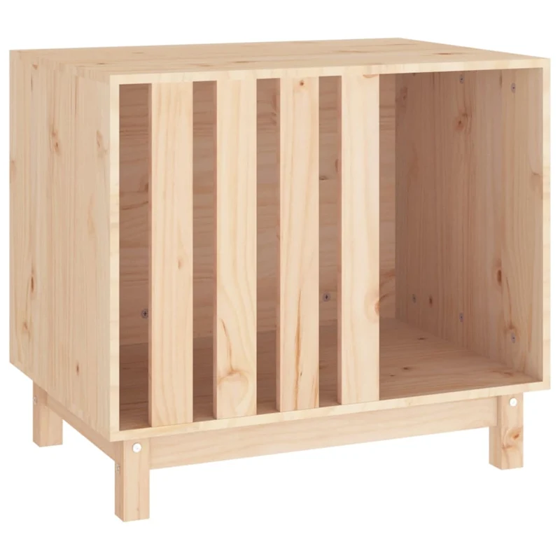Caseta Para Perros Madera Maciza De Pino 70x50x62 Cm