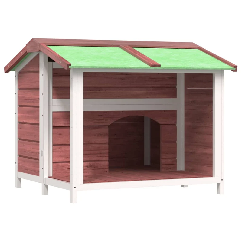 Caseta Para Perros Madera Maciza De Pino Moca 96x87x80,5 Cm