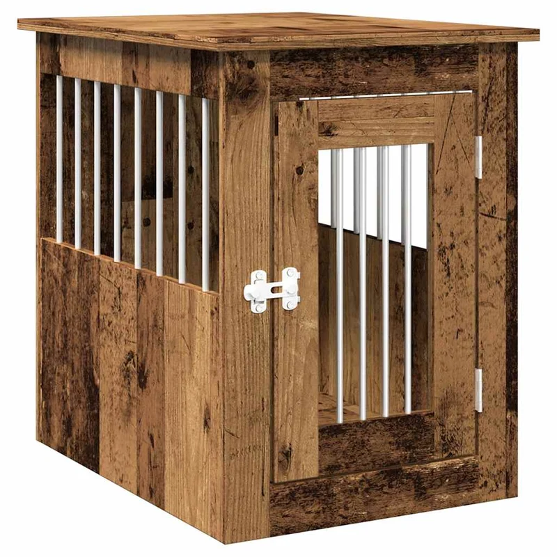 Jaula Para Perros Madera De Ingeniería Madera Vieja 45x62x59 Cm