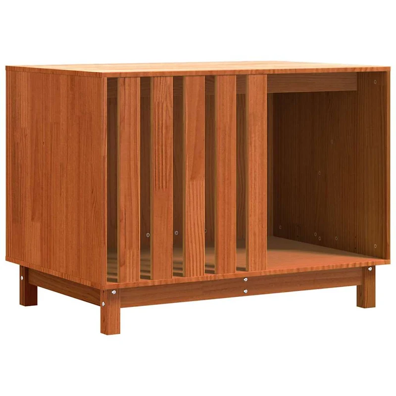 Casa Para Perros Con Almacenamiento Marrón Cera 90 X 60 X 67 Cm