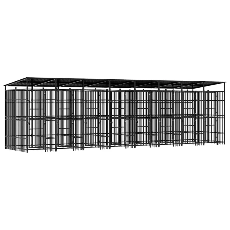 Perrera De Exterior Con Techo De Acero 14,75 M²