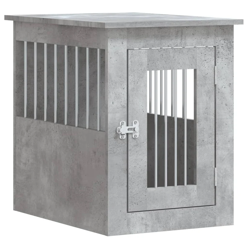 Jaula Para Perros Madera Ingeniería Gris Hormigón 45x62x59 Cm