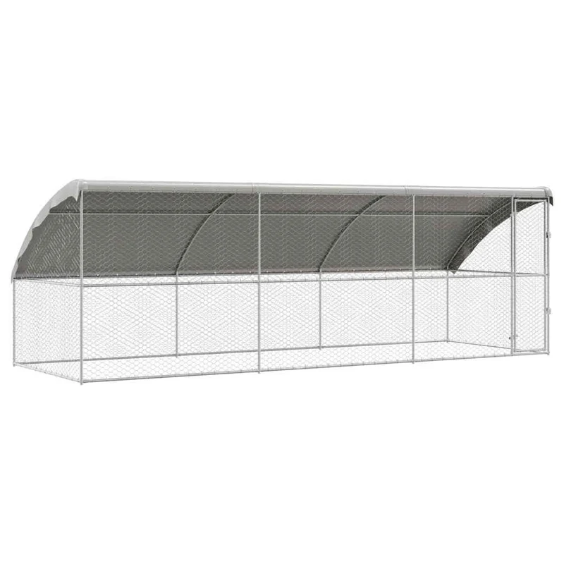Refugio Para Perros 3 Pcs Plateado 6 X 2 X 2 M