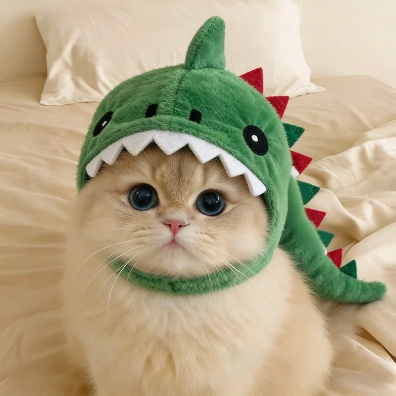Cat Hat Hooded with Dinosaur Design Interactive Toy Options