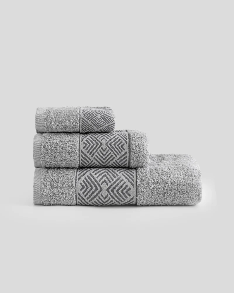 Juego de Toallas Jacquard Danae Gris
