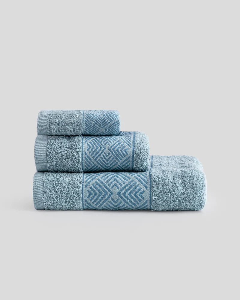 Juego de Toallas Jacquard Danae Azul