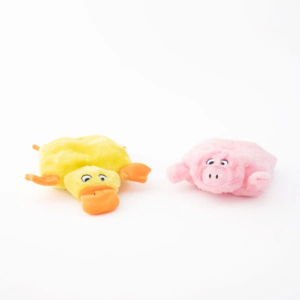 2 pack de Patito y Puerquito Chirrantes - Squeakie Pads ZippyPaws
