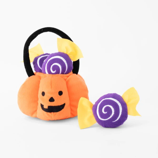 Cesta Dulce o Truco de Peluche para Perros Zippy Burrow - Trick-or-Treat Basket