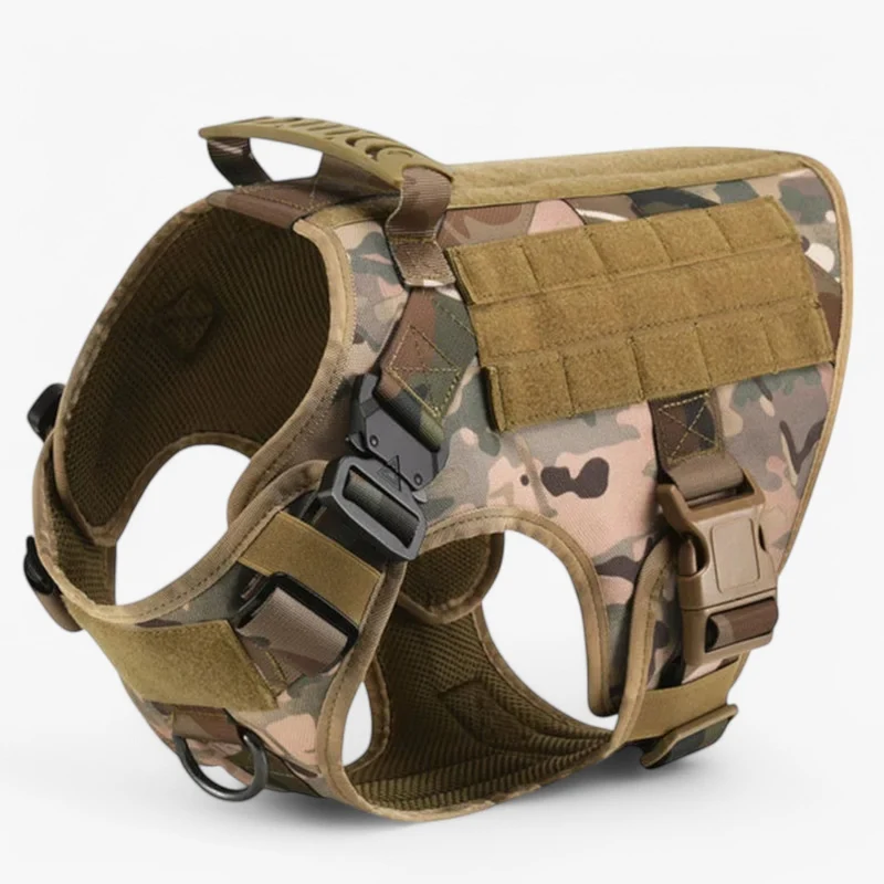 Tactical Dog Harness with Handle and MOLLE Straps for Training Control