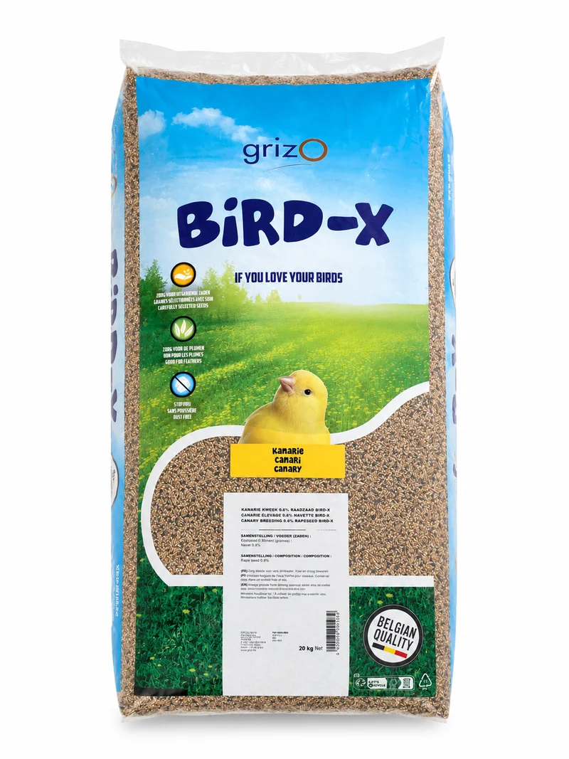 Bird-X Perilla Blanca para la Cría de Canarios (0,6 % de colza) 20 kg