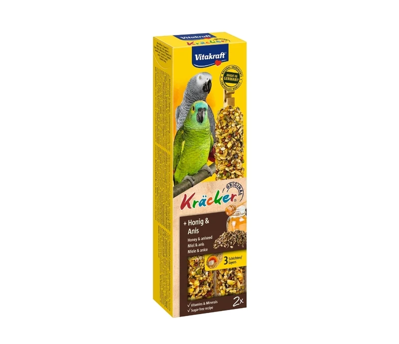 Vitakraft Kräcker® papagayo con miel y anís, 2 piezas