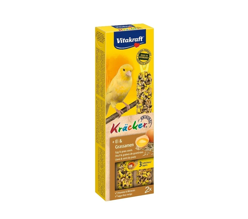 Vitakraft Kräcker Huevo canario y Alpiste, 2 piezas