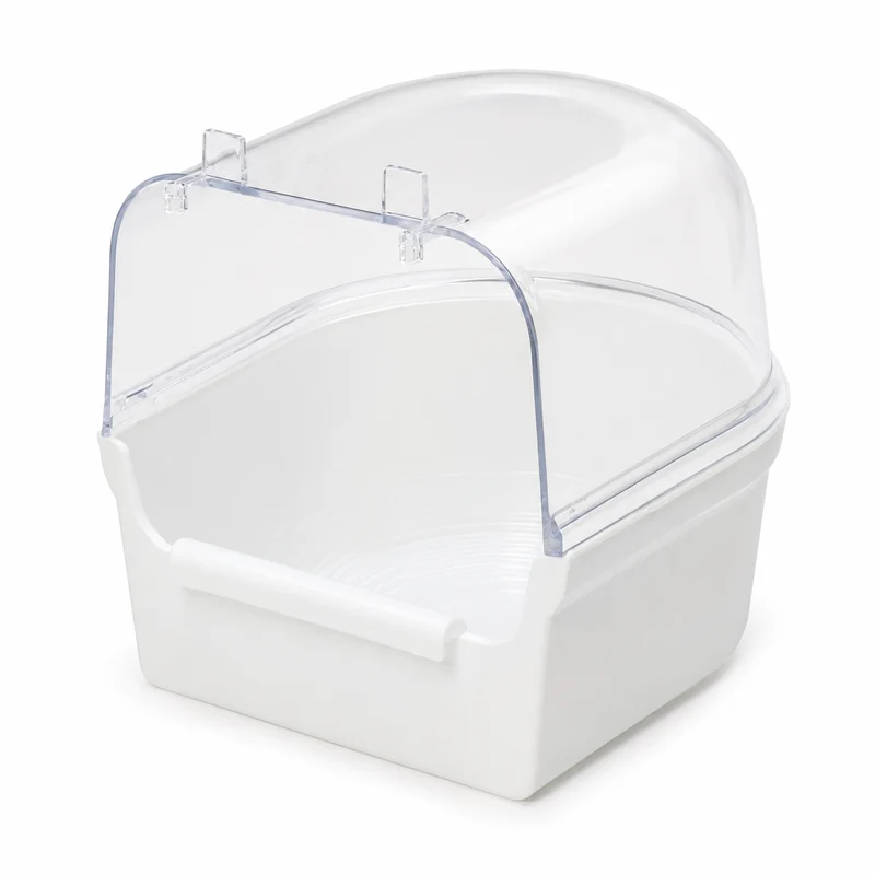 Casa de baño grande blanca / transparente Caja 12 Piezas