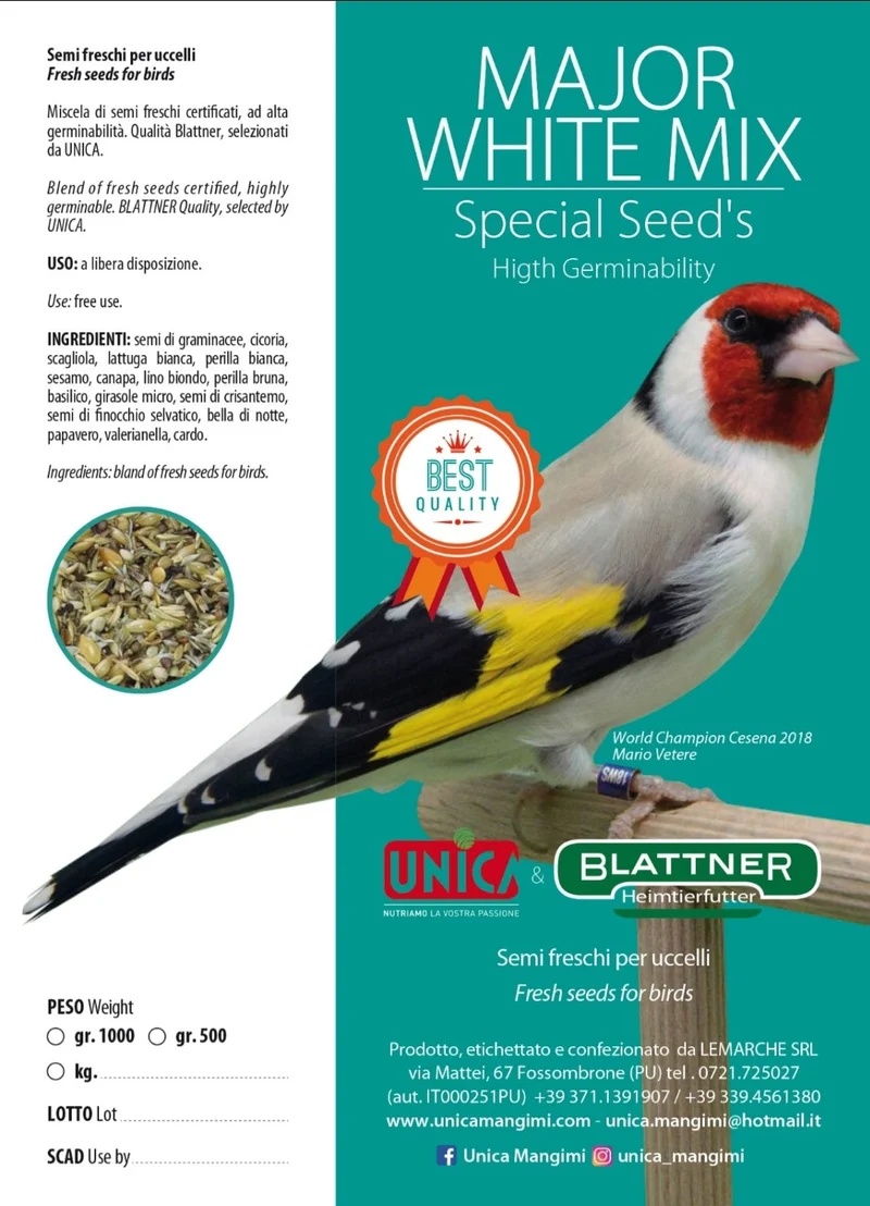 Major White Mix 500 Gramos - Semillas Especiales - Alto Poder de Germinación - Unica & Blattner